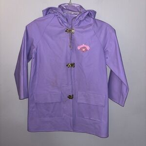 Vintage Purple Cabbage Patch Kids 1983 Girl's Size 6X Hooded Rain Jacket